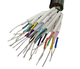 DB25 Female RS-232 Serial Cable to Lead Wires with Different Colors and Numbers.