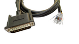 DB25 Male RS-232 Serial Cable with Lead Wires.