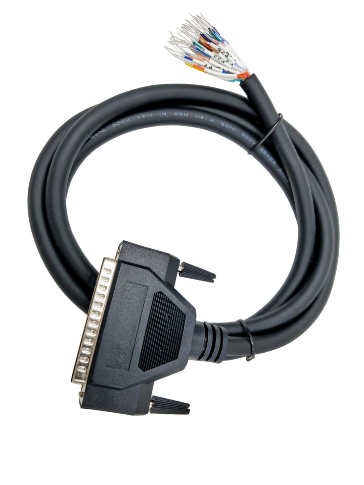 DB37 Male RS-232 Serial Cable to Lead Wires.