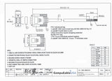 CompuCablePlusUSA.com DB9 Male RS-232 Serial Cable to Lead Wire 3 FT Datasheet