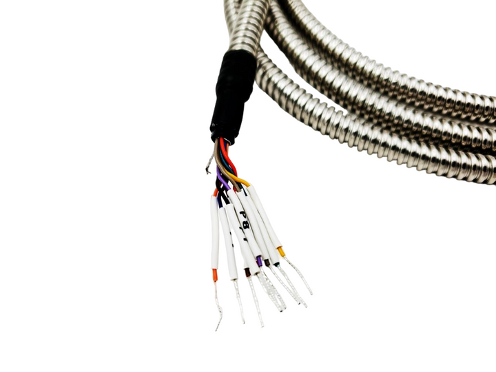 RS-232 Serial Cable to Lead Wires DB9 Male 5 Feet Metal Armored Cable.