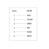 CompuCablePlusUSA.com DB25 Male to RJ12 (6P6C) Female Modular Adapter RJ12 Pinout Colors.