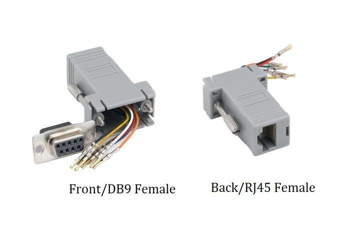 CompuCablePlusUSA.com D-Sub Conversion - Modular Adapter - DB9 Female to RJ45 (8P8C) Female Modular Adapter.