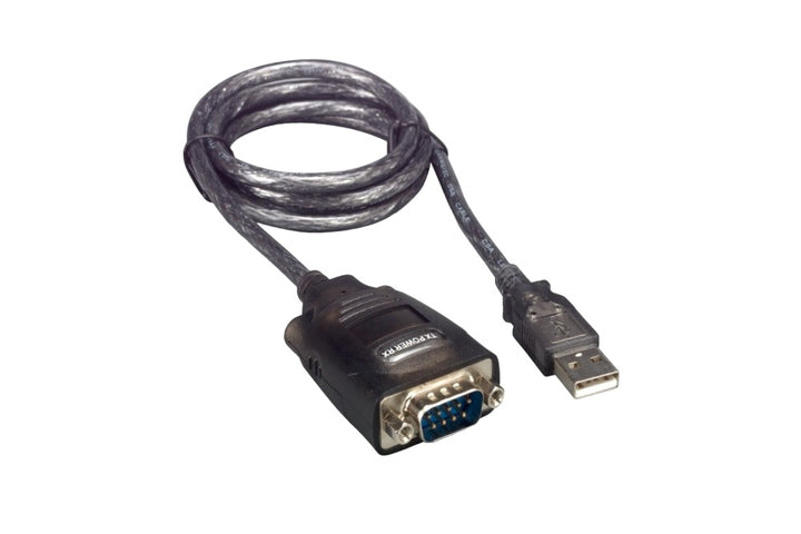 CompuCablePlusUSA.com USB Type A Male to DB9 Male RS232 Serial Adapter Cable Black 3.3 FT 