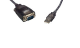 CompuCablePlusUSA.com USB Type A Male to DB9 Male RS232 Serial Adapter Cable Black 3.3 FT 