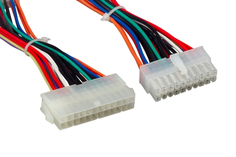 CompuCablePlusUSA 24-Pin Male to 20-Pin Female ATX Power Adapter Cable – 16AWG, 6 Inch.