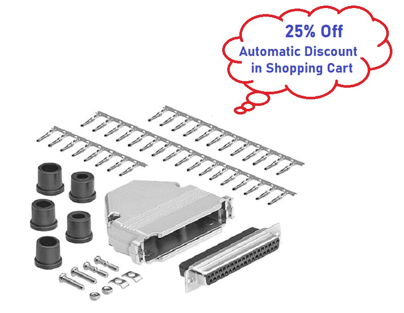 CompuCablePlusUSA.com D-Sub Crimp Type DB37 Male Metal Hood DIY Kit 25% Off  