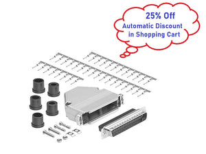 CompuCablePlusUSA.com D-Sub Crimp Type DB37 Male Metal Hood DIY Kit 25% Off  