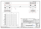 IEEE-488 GPIB CN24 Metal Connector GPIB Cable - Centronics 24 pos Dual Male/Female to Dual Male/Female