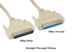 CompuCablePlusUSA.com RS-449 Serial Cable Shielded, Molded, Beige (DB37 to DB37, Male to Female) 3/6/10 FT Cable, Straight Through Wiring.