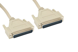 CompuCablePlusUSA.com RS-449 Serial Cable Shielded, Molded, Beige (DB37 to DB37, Male to Male) 3/6/10 FT cable.