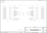 CompuCablePlusUSA.com RS-449 Serial Cable Shielded, Molded, Beige (DB37 to DB37, Male to Male) 3/6/10 FT Cable, Straight Through Wiring Data Sheet page 1 of 2.