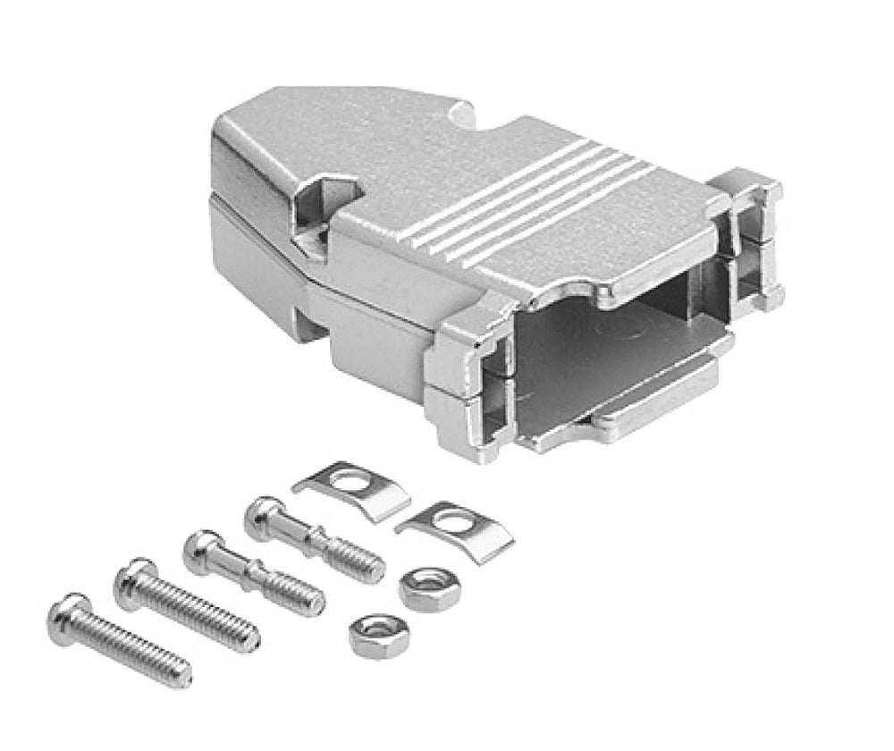 Metallic Hood with screws on a white background