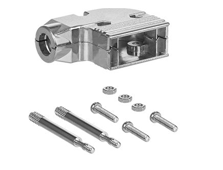 CompuCablePlusUSA.com High Density DB15 Shielded Metal Elbow Hood