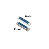 CompuCablePlusUSA DB25 Female D-Sub solder type connector Front and Back Views. 