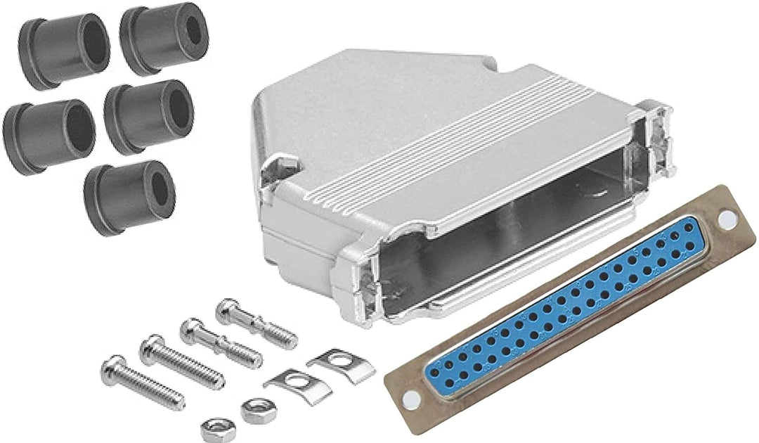Metal Hood component with screws and connectors on a white background
