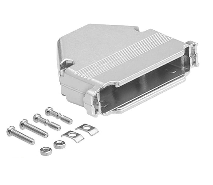 Metallic Hood with screws on a white background