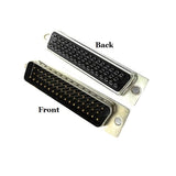 CompuCablePlusUSA DB50 Male D-Sub solder type connector Front and Back Views. 