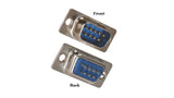 CompuCablePlusUSA DB9 Male D-Sub solder type connector Front and Back Views. 