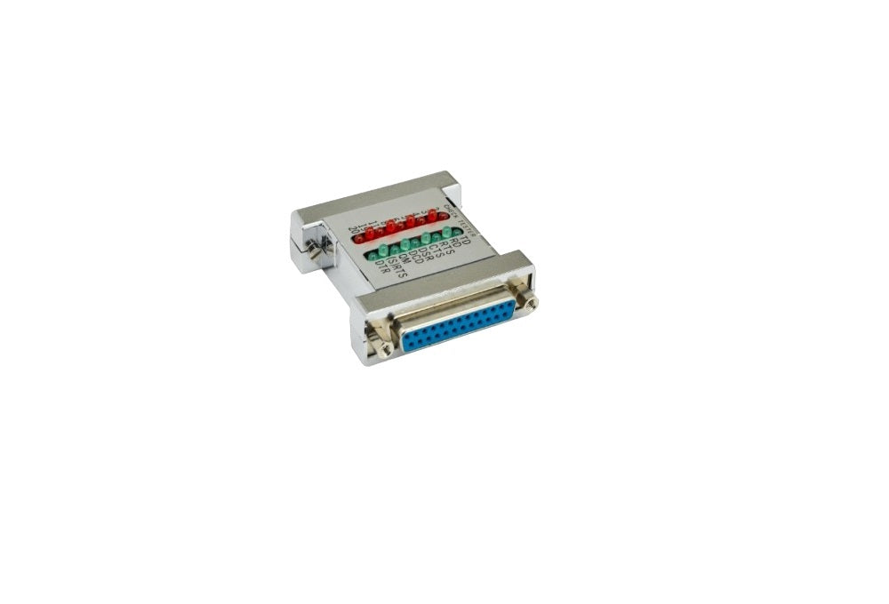 RS-232 Serial Check Tester with Green/Red LED Indicator, DB25 to DB25 ...