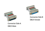CompuCablePlusUSA.com Best RS-232 Serial Check Tester with Green/Red LED Indicator, DB25 Male to DB25 Female.