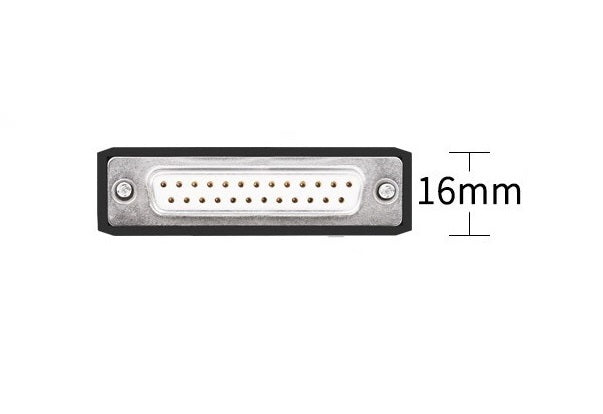 DTB-25FP-KIT Connector with '16mm' label on a white background
