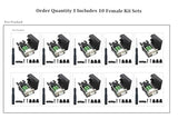 CompuCablePlusUSA.com 10PCS DB9 Female Breakout Connectors – Solderless RS232 Serial Adapters. Order Quantity  Includes 10 PCS Female Kit Sets.