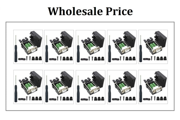 20PCS DB9 Male Breakout Connectors – Solderless RS232 Serial Adapters at Wholesale Price for 10 PCS Female Kit Sets.