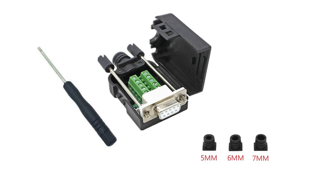 DTB-9FP-KIT Electronic component with connectors and a screwdriver on a white background