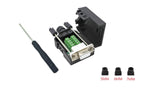 DTB-9FP-KIT Electronic component with connectors and a screwdriver on a white background