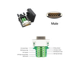 DB9 Male Breakout Connectors – Solderless RS232 Serial Adapter.