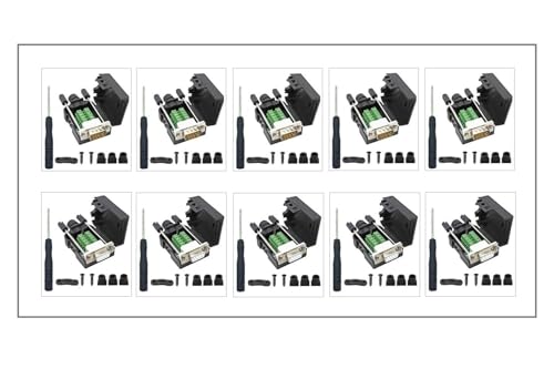 CompuCablePlusUSA.com DB9 Breakout Connector Pack ¡V 5PCS Male + 5PCS Female RS232 Adapters