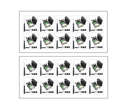 DB9 Breakout Connector Pack ¡V 10PCS Male + 10PCS Female RS232 Pre-Packed Adapters.