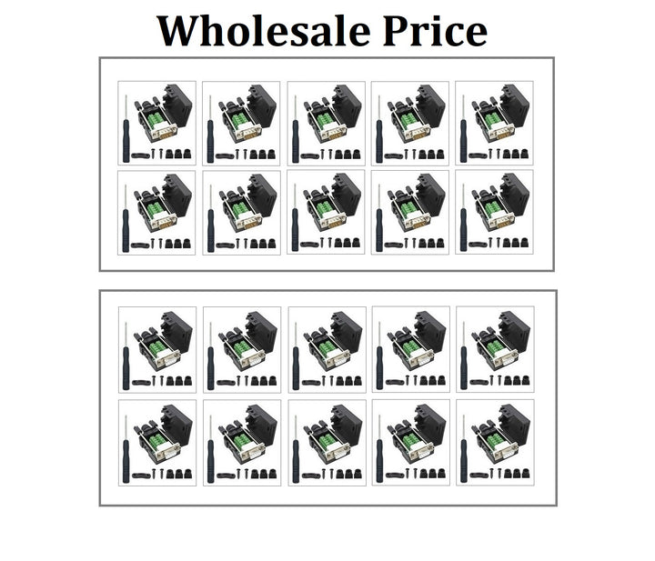 20PCS DB9 Male Breakout Connectors ¡V Solderless RS232 Serial Adapters at Wholesale Price for 10PCS Male Kit Sets and 10 PCS Female Kit Sets.
