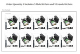 CompuCablePlusUSA.com DB9 Breakout Connector Pack – Order Quantity 1 Includes 5PCS Male + 5PCS Female RS232 Adapters.