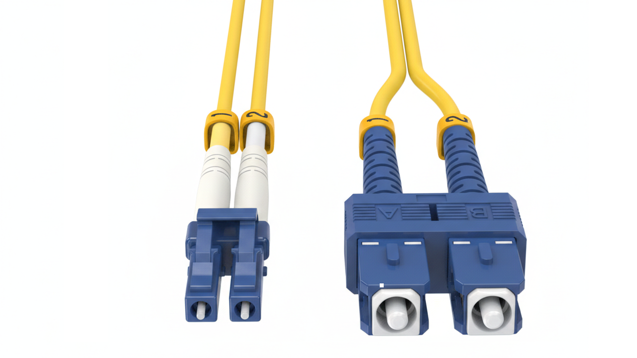 LC to SC Single Mode Fiber Optic Patch Cable - Duplex OS2 9/125 ...