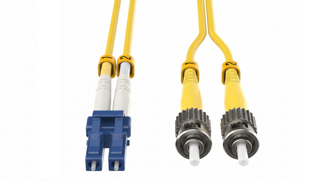 CompuCablePlusUSA.com OS2 Single-Mode Fiber Patch Cable LC to ST. 