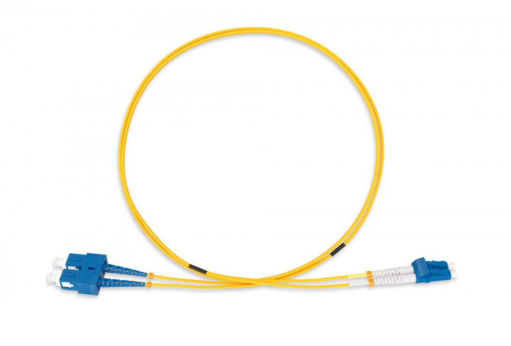 CompuCablePlusUSA.com Short Boot LC to SC Single Mode Fiber Cable OS2 Duplex 9/125 Corning.