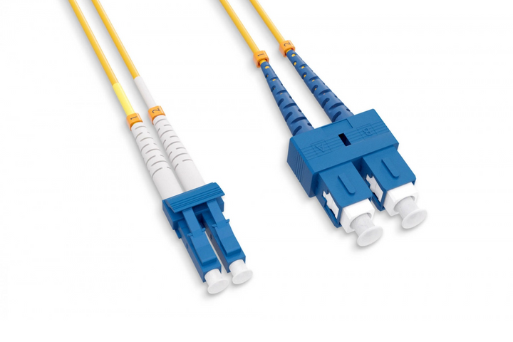 CompuCablePlusUSA.com Short Boot LC to SC Single Mode Fiber Cable OS2 Duplex 9/125 Corning.