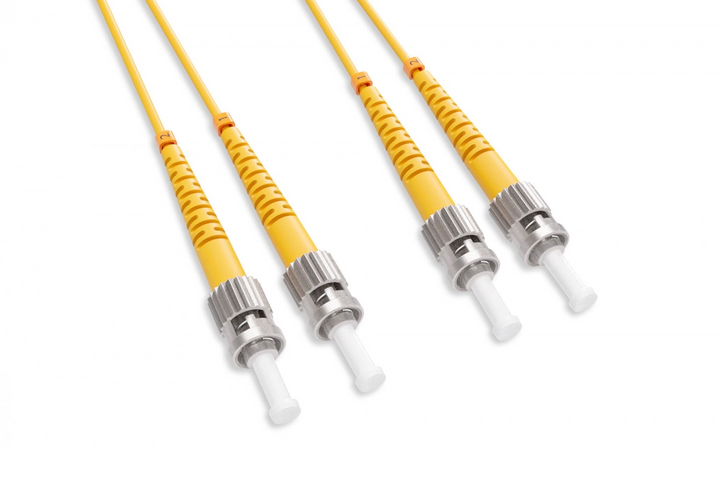 CompuCablePlusUSA.com Short Boot ST to ST Single Mode Fiber Optic Cable OS2 Duplex Corning Glass.