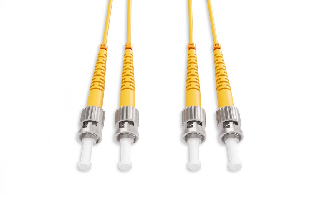 CompuCablePlusUSA.com Short Boot ST to ST Single Mode Fiber Optic Cable OS2 Duplex Corning Glass.