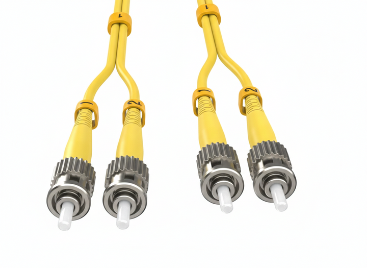 CompuCablePlusUSA.com Short Boot ST to ST Single Mode Fiber Optic Cable OS2 Duplex Corning Glass.