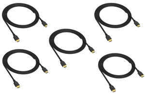 6 Feet 5 Piece / Pack 4K HDMI Cable.