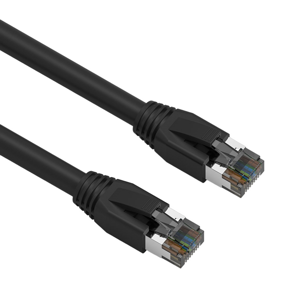 CAT.8 Ethernet Cable Black. Available Length in 1/3/5/7/10/15/25/50 FT.