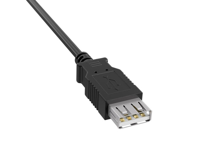 CompuCablePlusUSA USB 2.0 Type A Male to Type A Female Extension Cable 480Mbps Black, Female Connector. 