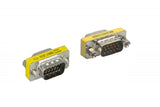 D-Sub Serial Mini Gender Changer Coupler Adapter (Mini Gender Changer, 6 PCS/Pack) (High Density DB15, Male to Male)