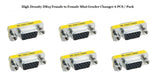 D-Sub Serial Mini Gender Changer Coupler Adapter (Mini Gender Changer, 6 PCS/Pack) (High Density DB15, Female to Female)