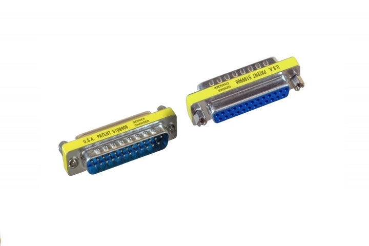 D-Sub Serial Mini Gender Changer Coupler Adapter (Mini Gender Changer, 6 PCS/Pack) (DB25, Male to Female)