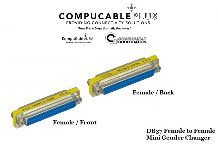 D-Sub Serial Mini Gender Changer Coupler Adapter (Mini Gender Changer, 6 PCS/Pack) (DB37, Female to Female)