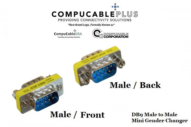 D-Sub Serial Mini Gender Changer Coupler Adapter (Mini Gender Changer, 6 PCS/Pack) (DB9, Male to Male)